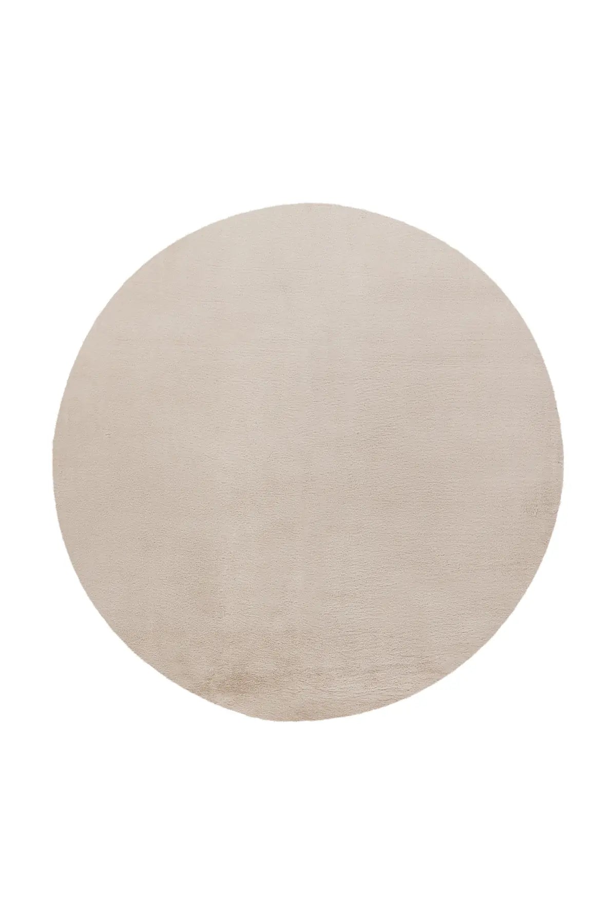 Rond Fluffy Vloerkleed - Paradise Effen Crème