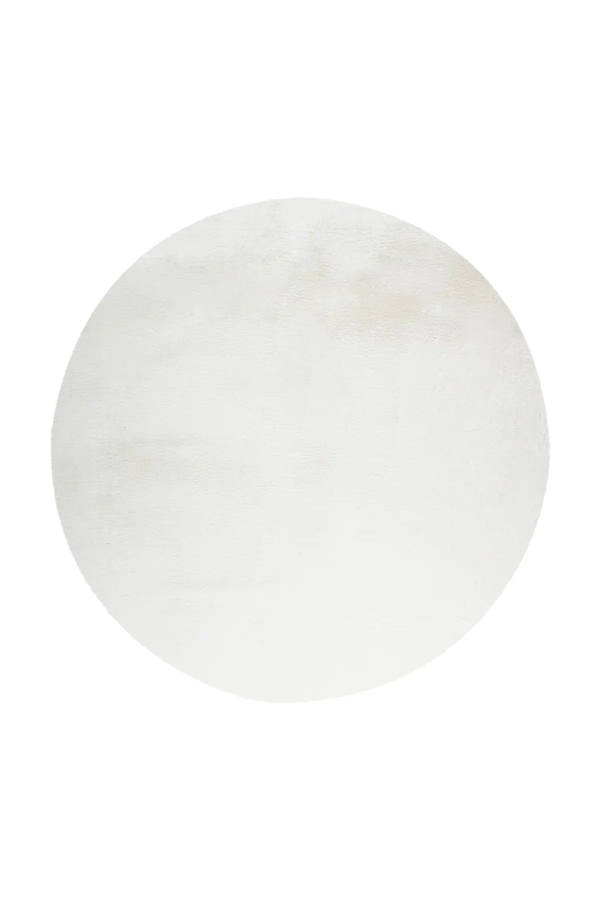 Rond Fluffy Vloerkleed - Paradise Effen Wit