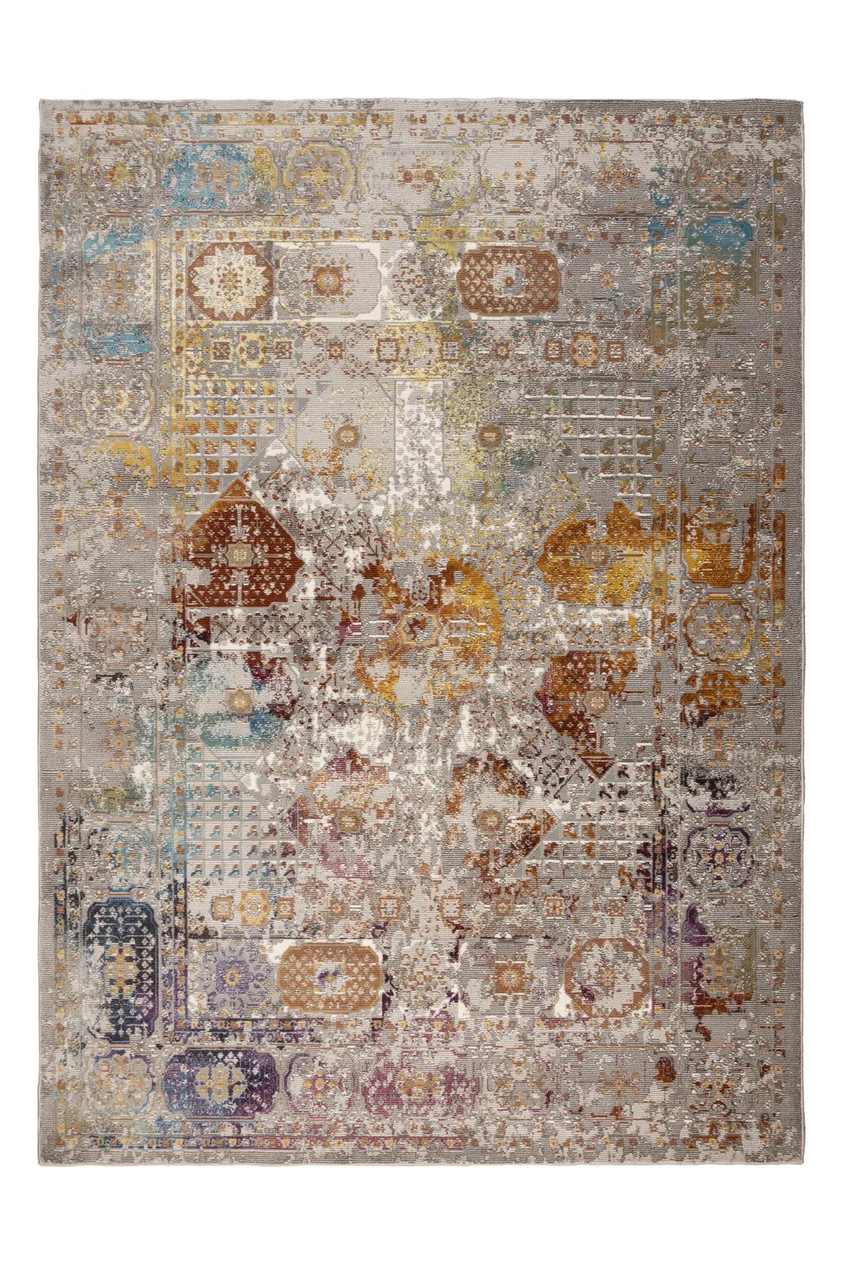 Vintage Vloerkleed - Picasso Verweerd Multikleur
