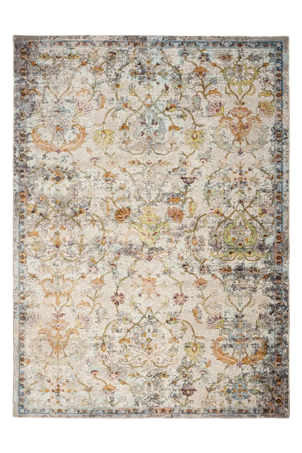 Retro Vloerkleed - Picasso Bloemen Multikleur