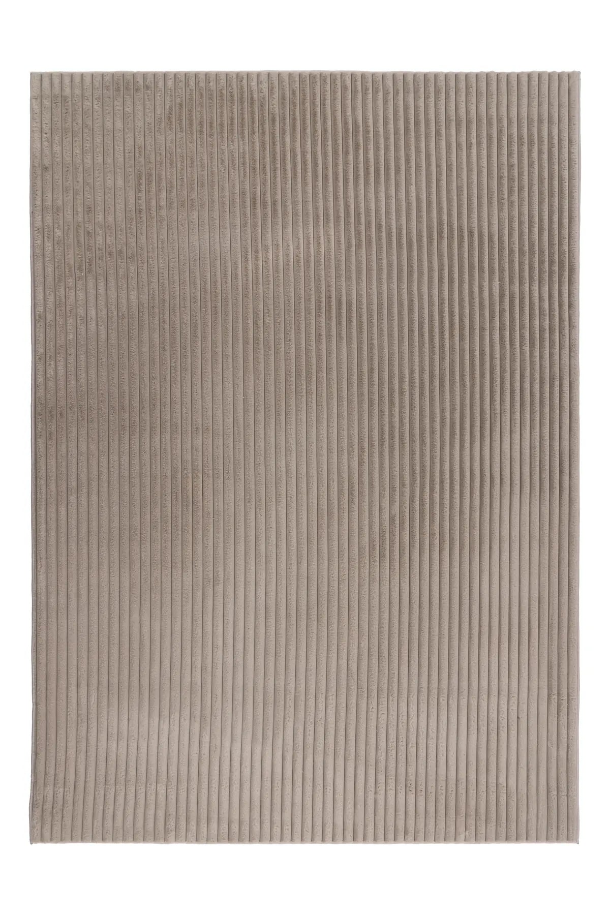 Hoogpolig Vloerkleed - Plush Strepen Taupe