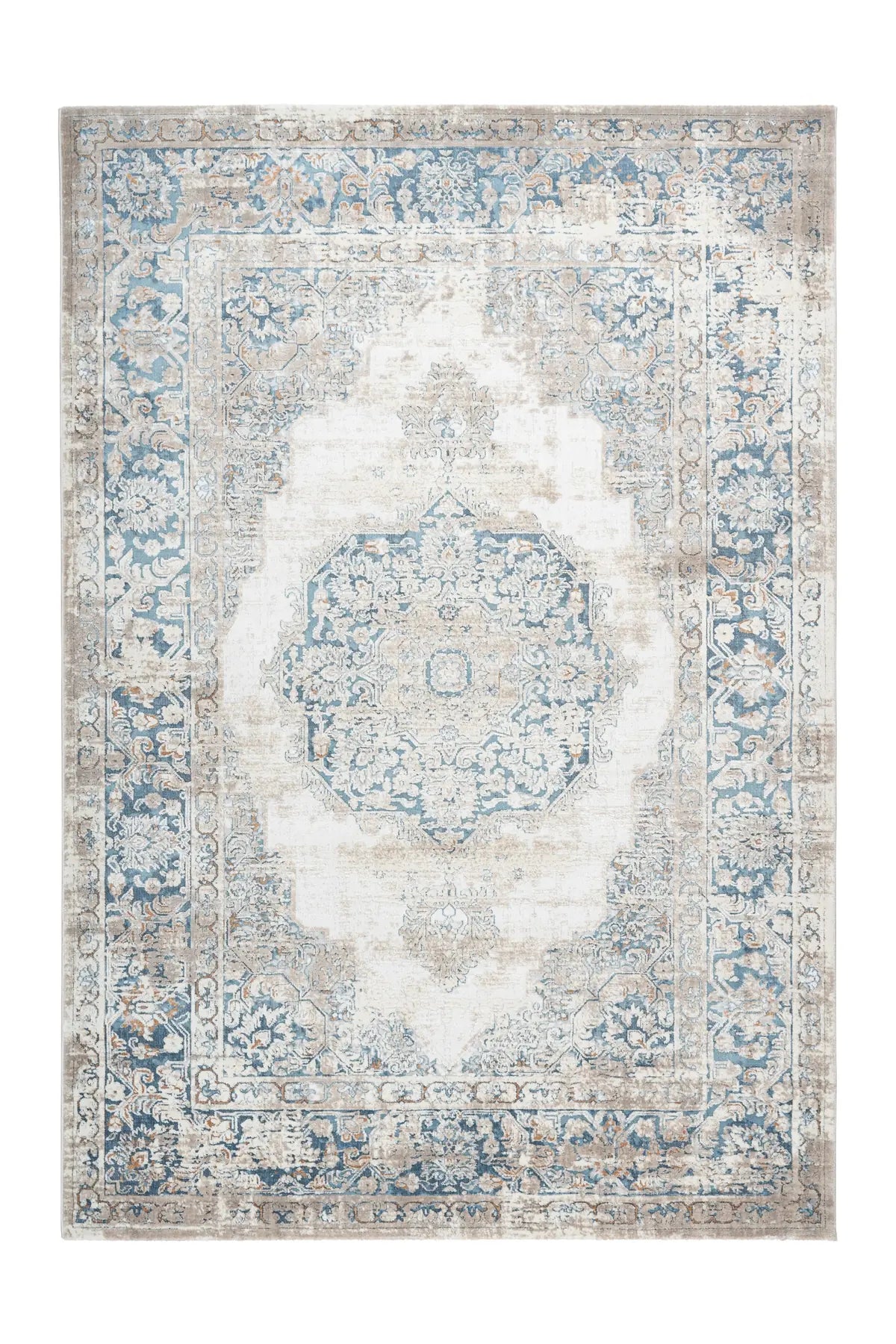 Vintage Vloerkleed - Paris Medaillon Blauw