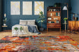 Laagpolig Vloerkleed – Primavera Abstract Multi/Rood