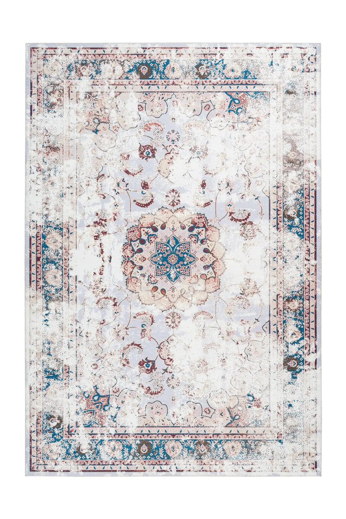 Vintage Vloerkleed - Galaxy Bloemen Multi/Bruin