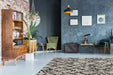 Vintage Vloerkleed – River Geometrisch Grijs/Zwart