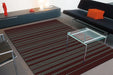 Wollen Vloerkleed – Ambience Strepen Zwart/Rood