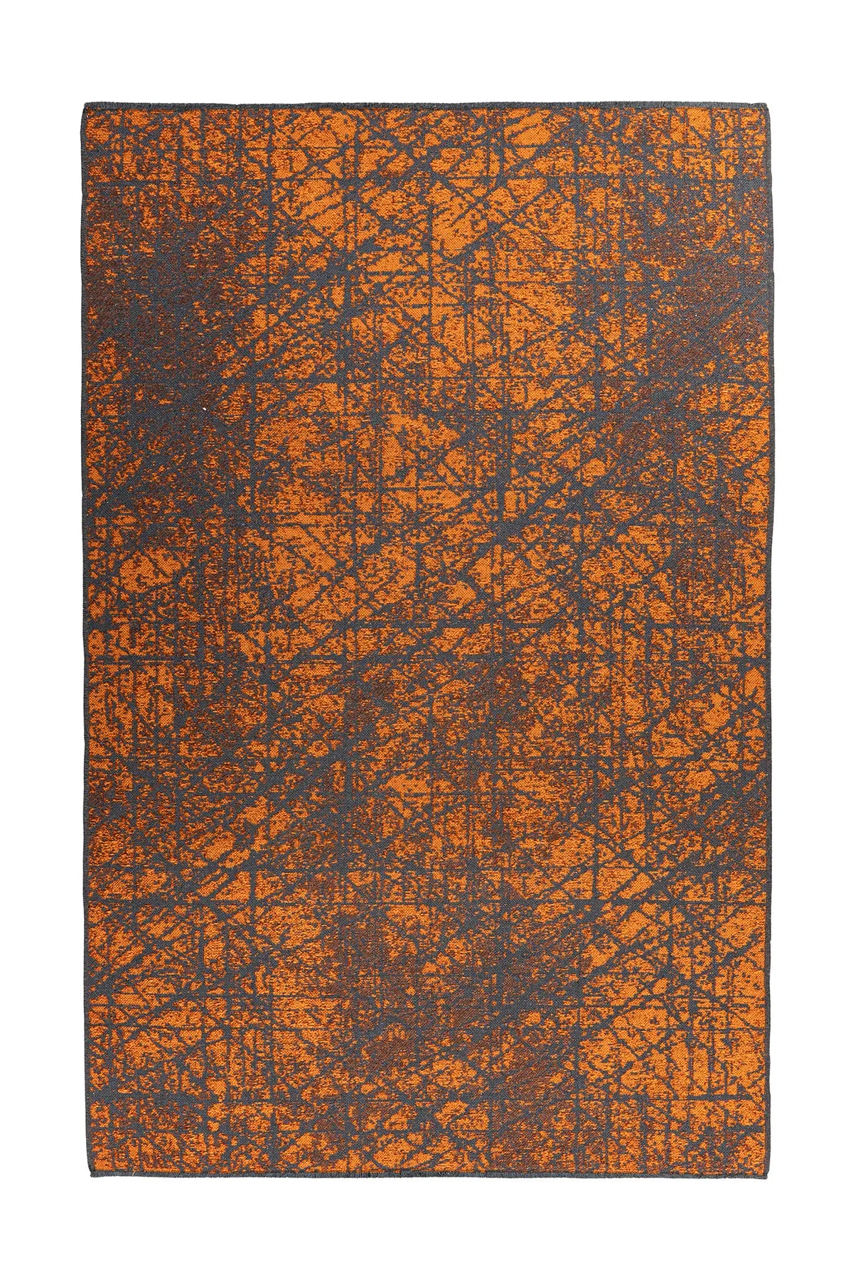 Laagpolig Vloerkleed - Kalea Lijnen Oranje