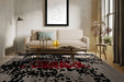 Design Vloerkleed – Naila Abstract Zwart/Rood