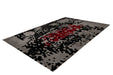Design Vloerkleed – Naila Abstract Zwart/Rood