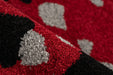 Design Vloerkleed – Naila Abstract Zwart/Rood