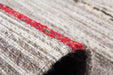 Wollen Vloerkleed – Duarte Lijnen Naturel/Rood