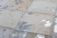 Leren Vloerkleed – Lavish Ruiten Grijs/Zilver