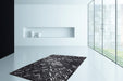 Leren Vloerkleed – Spark Geometrisch Zwart/Zilver