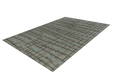 Wollen Vloerkleed – Satin Grid Grijs/Mint