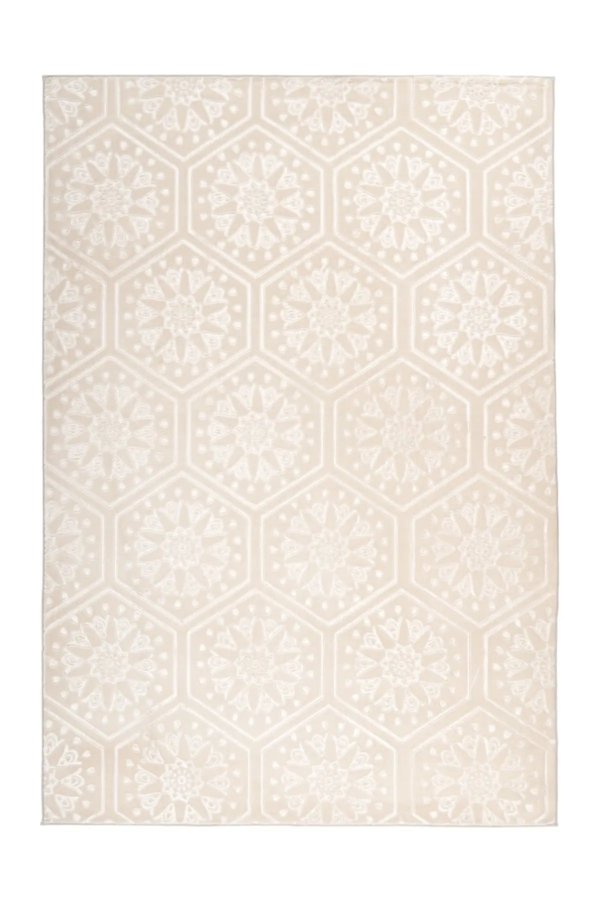 Marokkaans Vloerkleed - Monroe Hexagon Crème