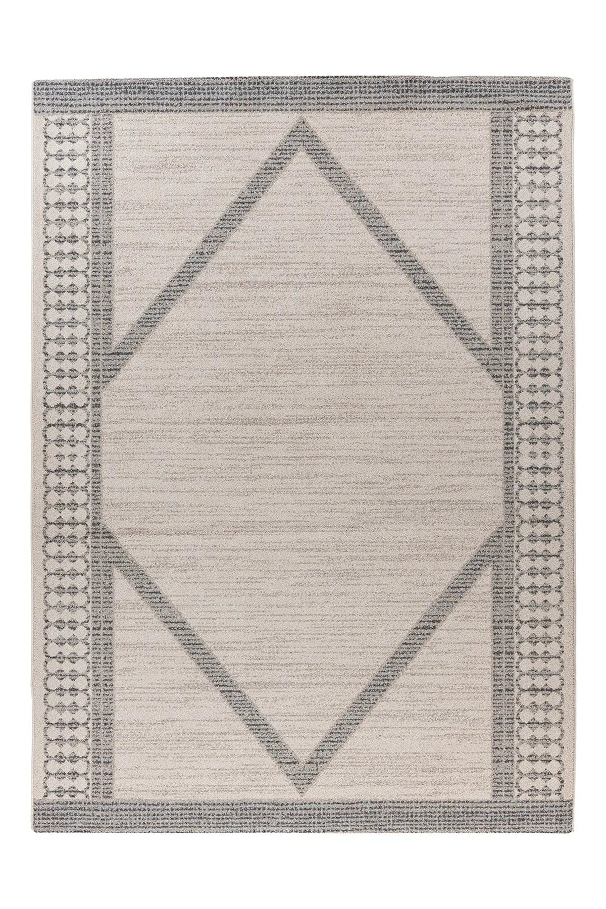 Scandinavisch Vloerkleed - Gene Geometrisch Beige/Blauw