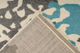 Design Vloerkleed – Naila Abstract Crème/Blauw