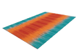 Wollen Vloerkleed – Sunset Verloop Oranje/Blauw
