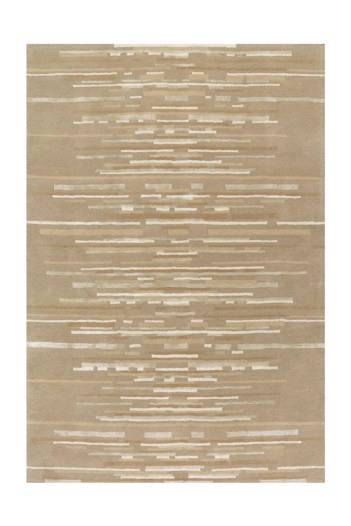 Wollen Vloerkleed - Satin Lijnen Beige