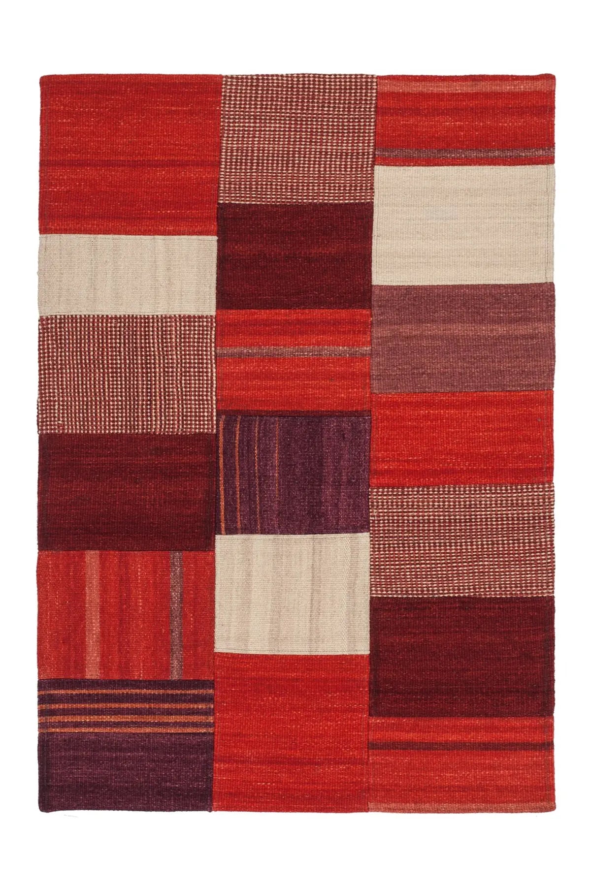 Kelim Vloerkleed - Radical Patchwork Rood/Multi