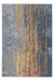 Laagpolig Vloerkleed – Blaze Abstract Beige/Blauw