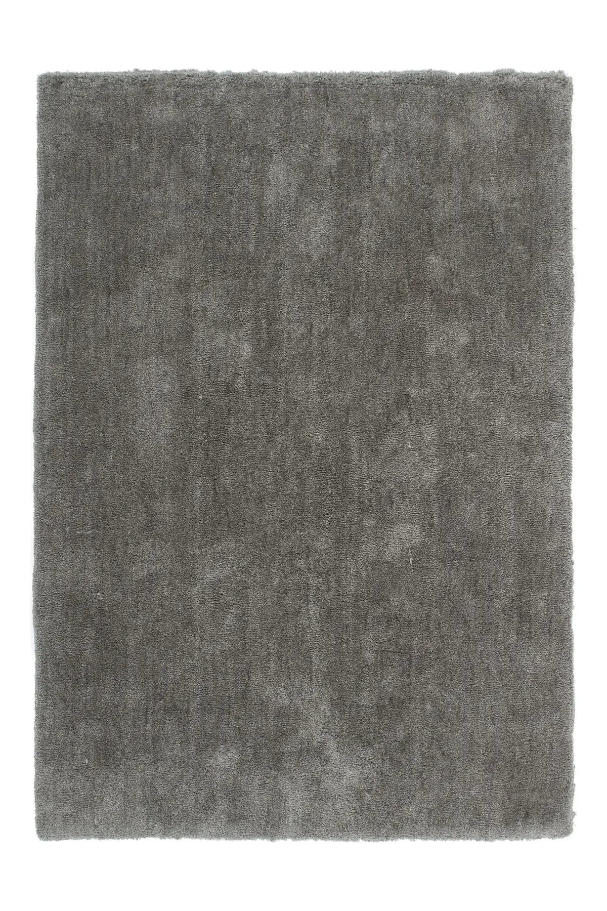 Hoogpolig Vloerkleed - Velvet Effen Platinagrijs