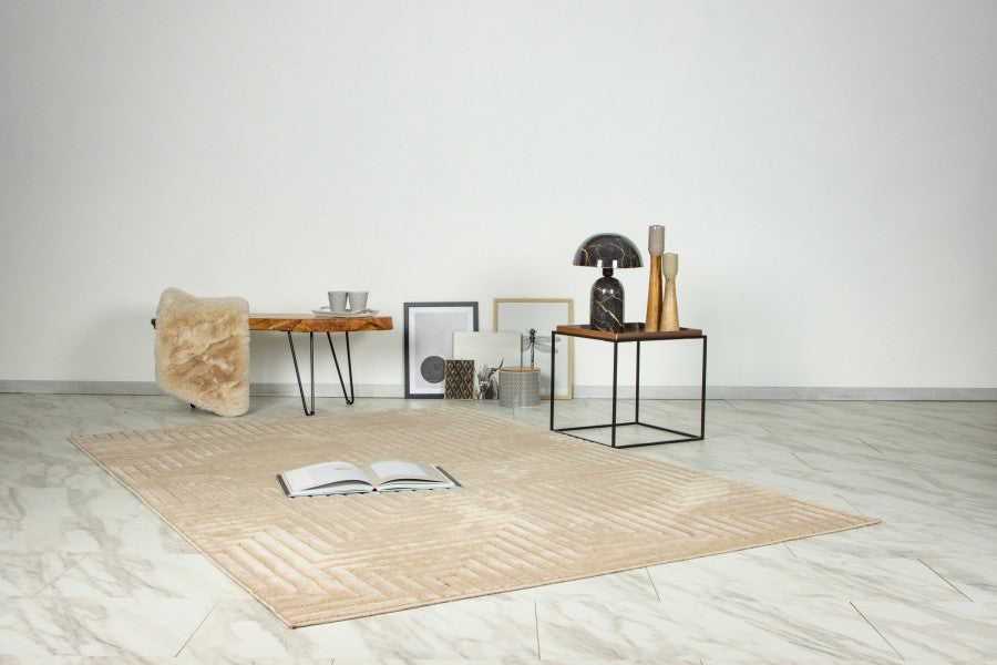 Scandinavisch Vloerkleed - Viva Labyrint Beige