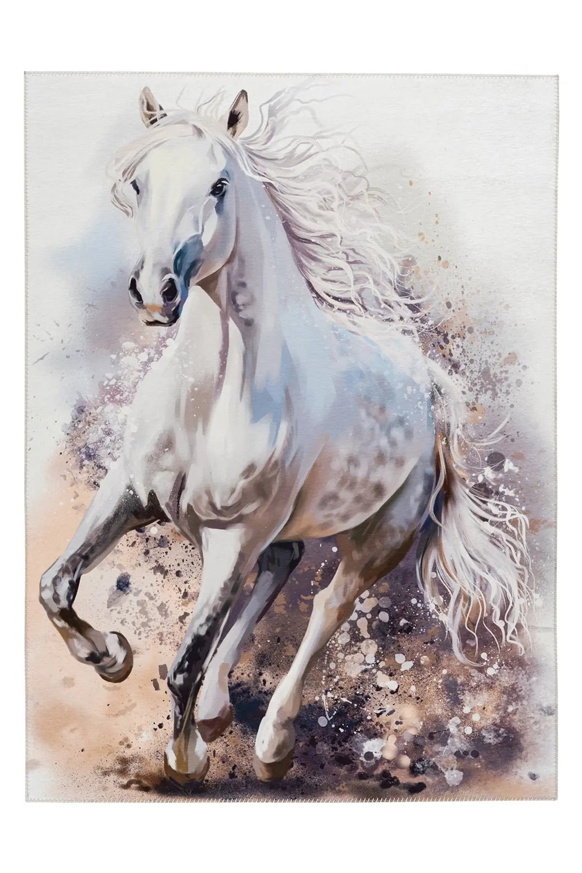 Kindervloerkleed – Sympathy Paard Wit