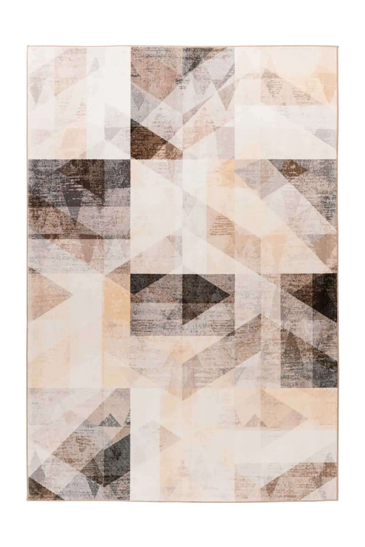 Modern Vloerkleed - Saphira Geometrisch Grijs/Beige
