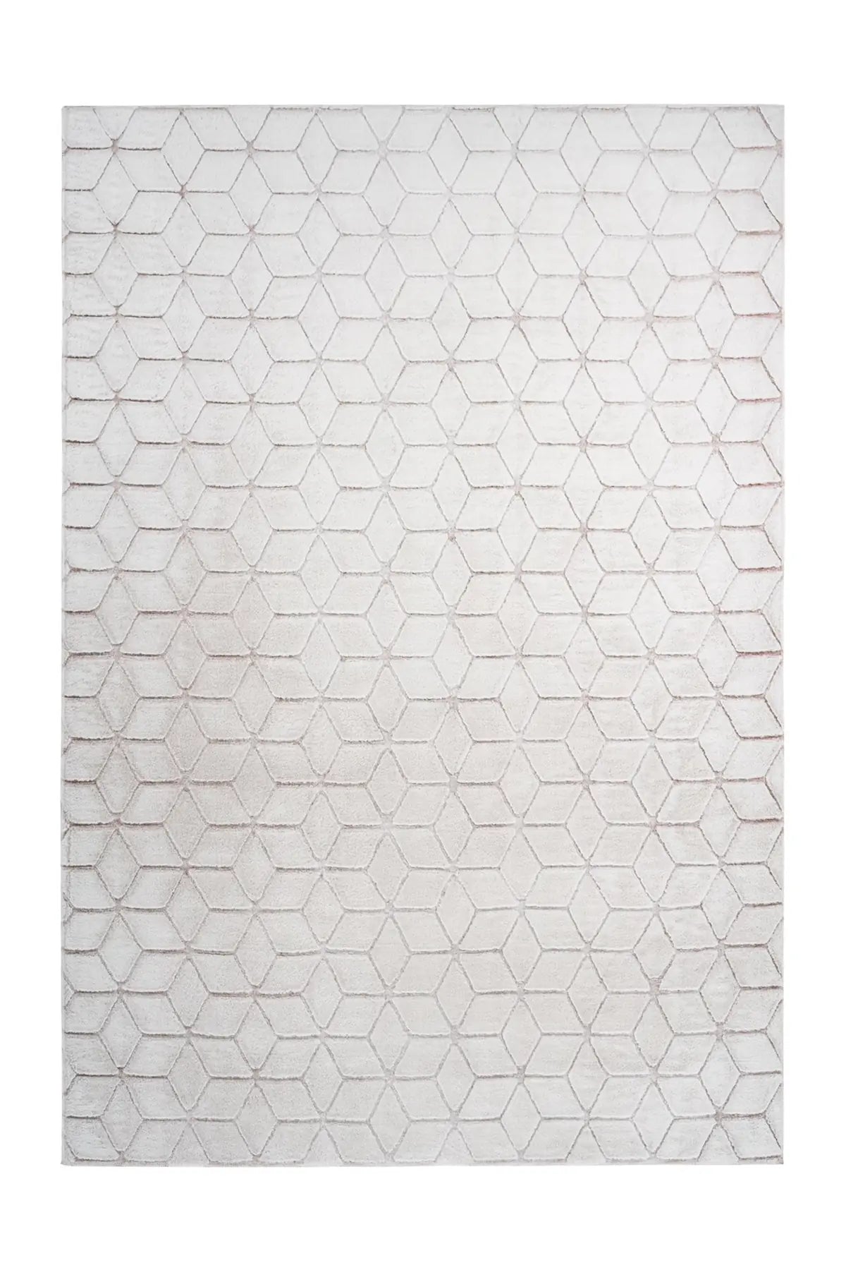 Scandinavisch Vloerkleed - Vivica Geometrisch Wit/Rosé