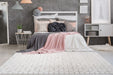 Hoogpolig Vloerkleed – Vivica Geometrisch Wit/Rosé