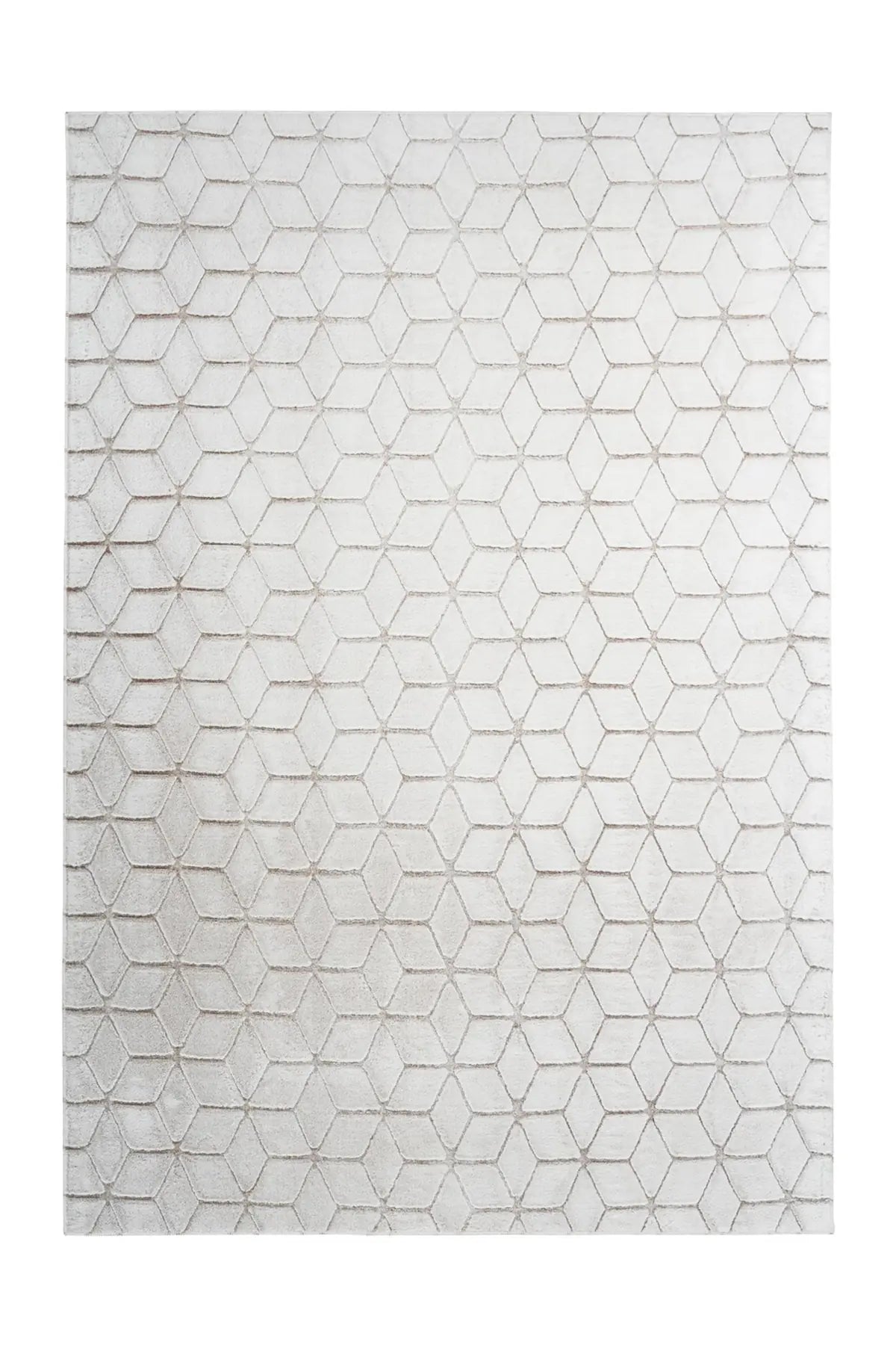 Scandinavisch Vloerkleed - Vivica Geometrisch Wit/Taupe