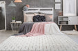 Hoogpolig Vloerkleed – Vivica Geometrisch Wit/Taupe