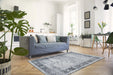 Vintage Vloerkleed – Galaxy Ornamenteel Grijs/Blauw