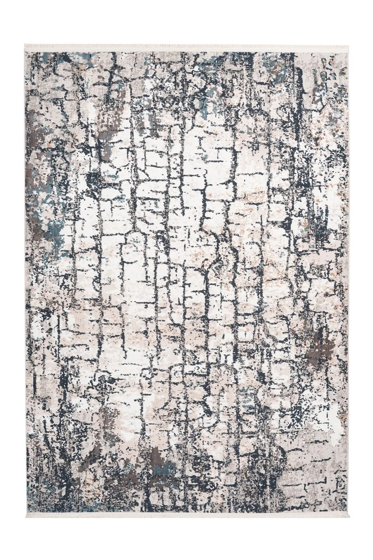 Modern Vloerkleed - Akropolis Abstract Grijs/Blauw
