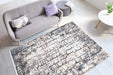 Vintage Vloerkleed – Akropolis Abstract Grijs / Blauw