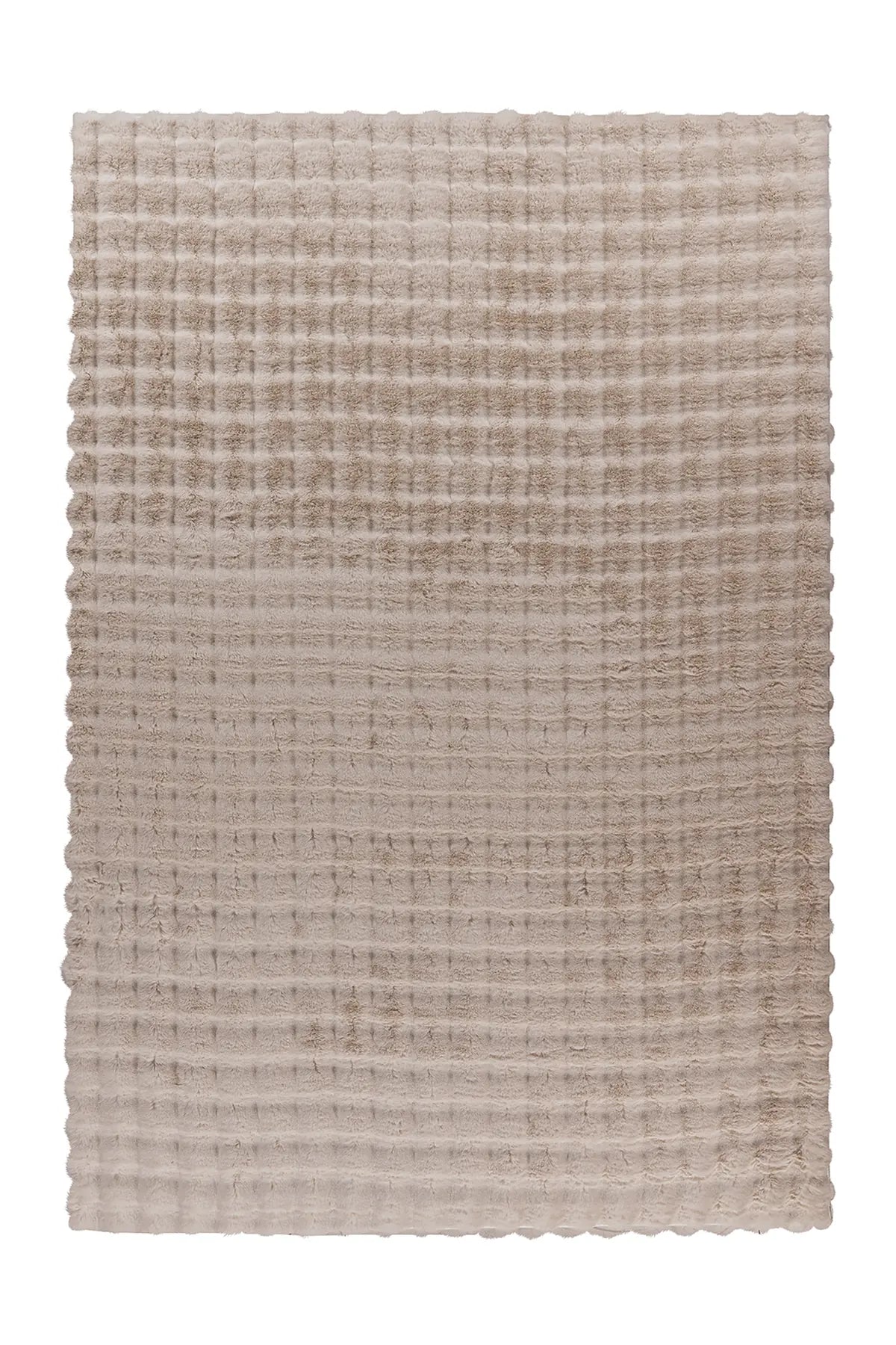 Hoogpolig Vloerkleed - Hailey Blokken Beige