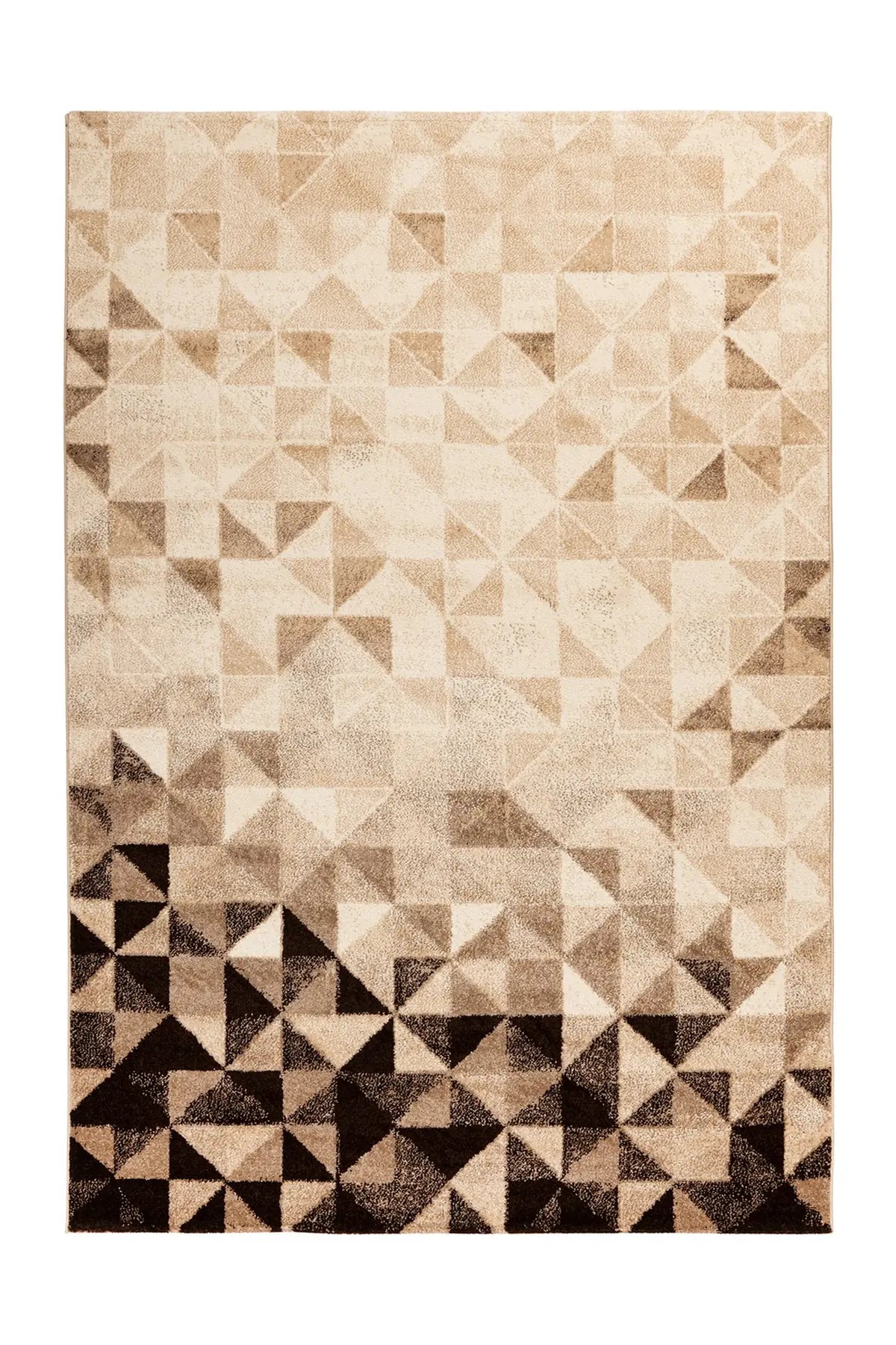 Laagpolig Vloerkleed - Naila Geometrisch Crème/Bruin