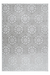 Laagpolig Vloerkleed – Monroe Hexagon Grijs / Blauw