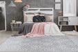 Laagpolig Vloerkleed – Monroe Hexagon Grijs / Blauw