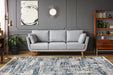 Vintage Vloerkleed – Adela Geometrisch Blauw