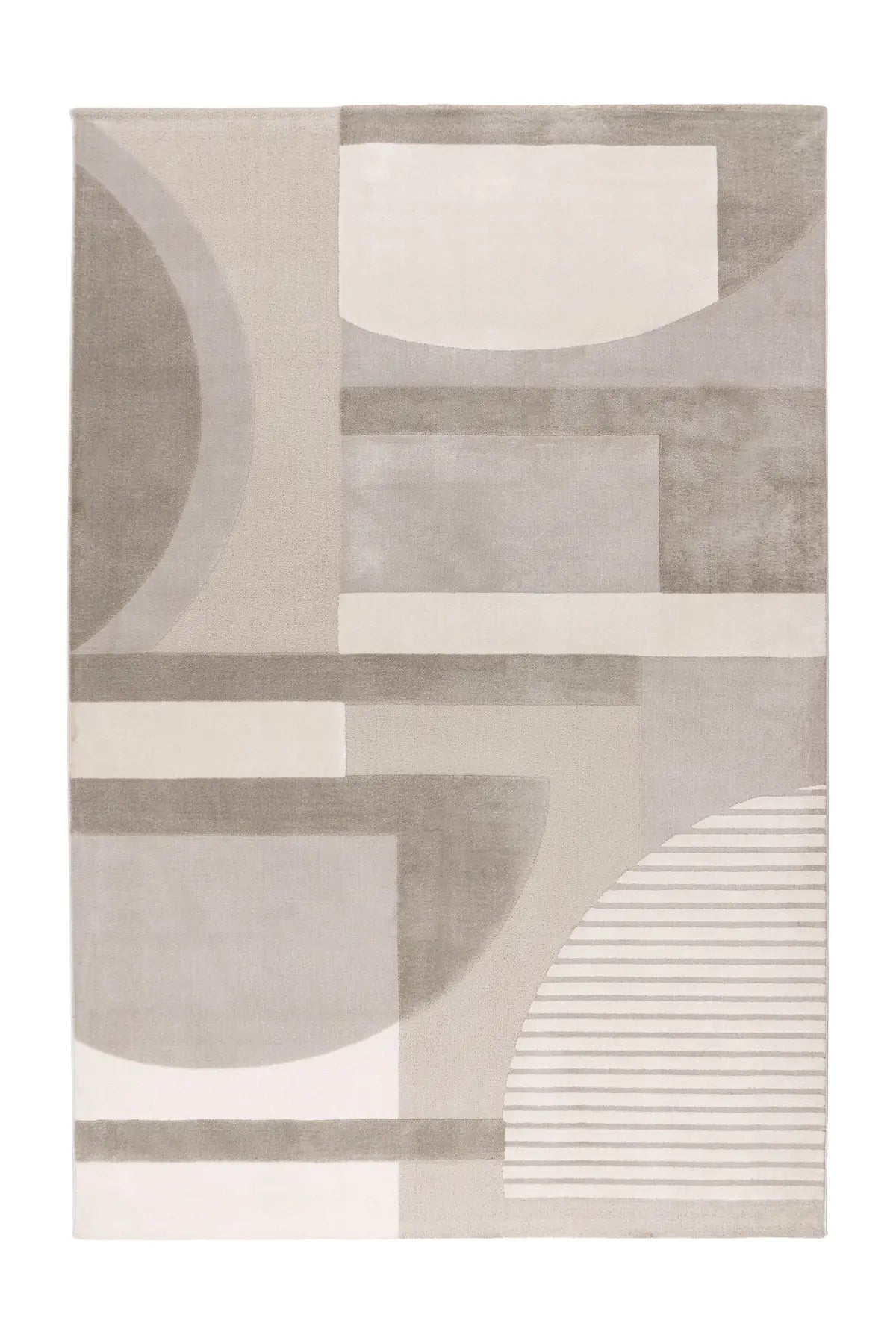 Japandi Vloerkleed - Bergamo Geometrisch Zilver