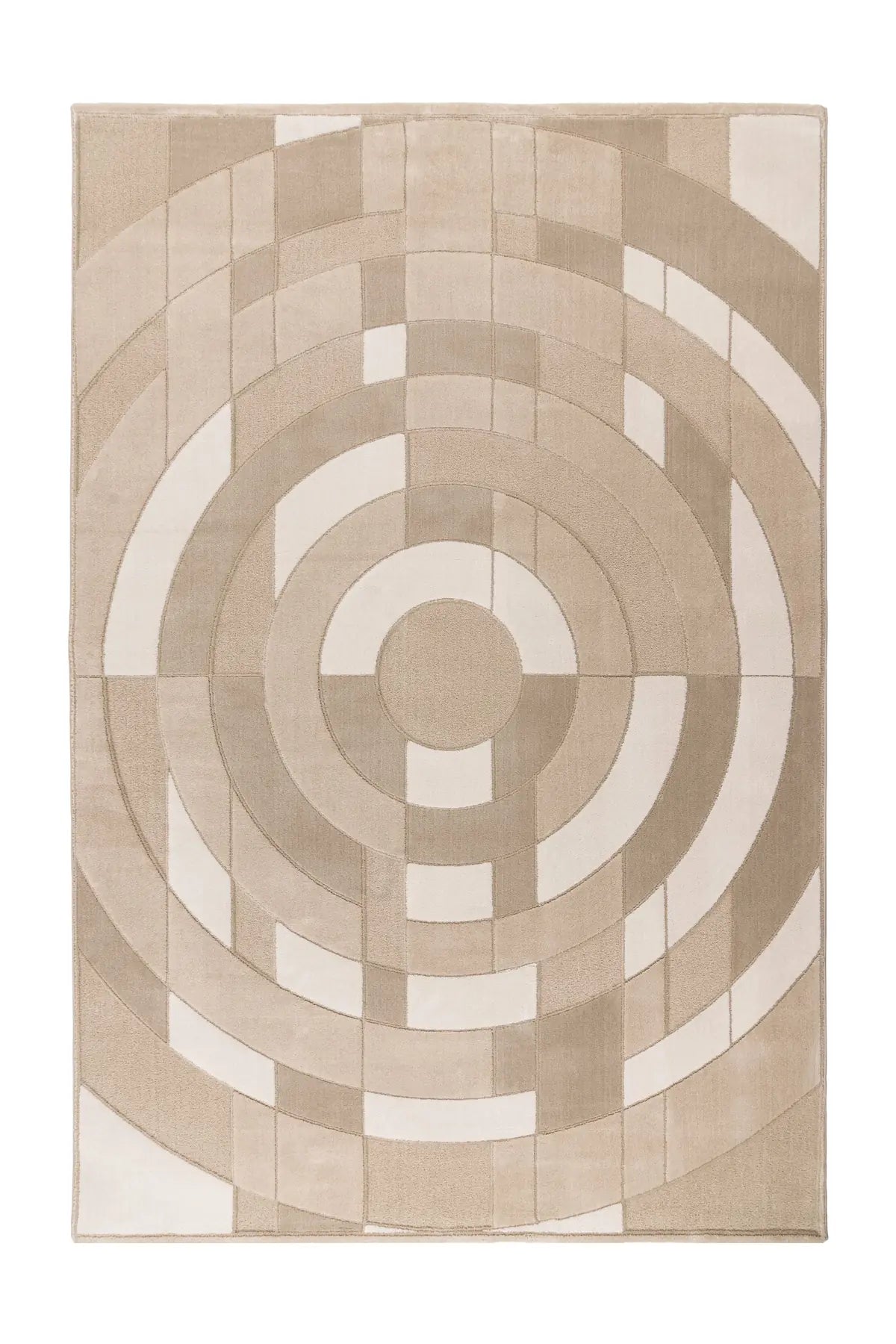 Modern Vloerkleed - Bergamo Grafisch Beige