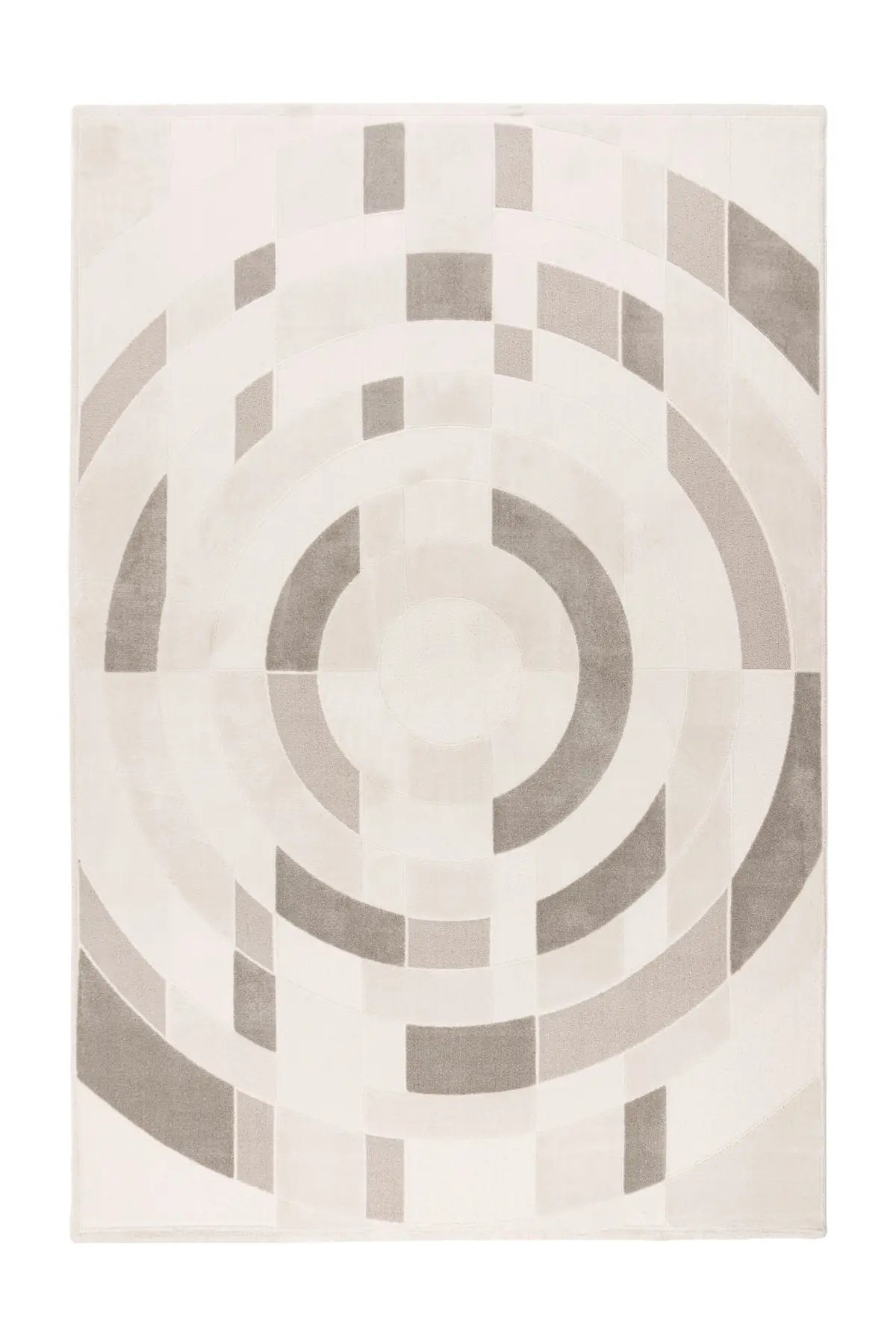 Modern Vloerkleed - Bergamo Grafisch Zilver