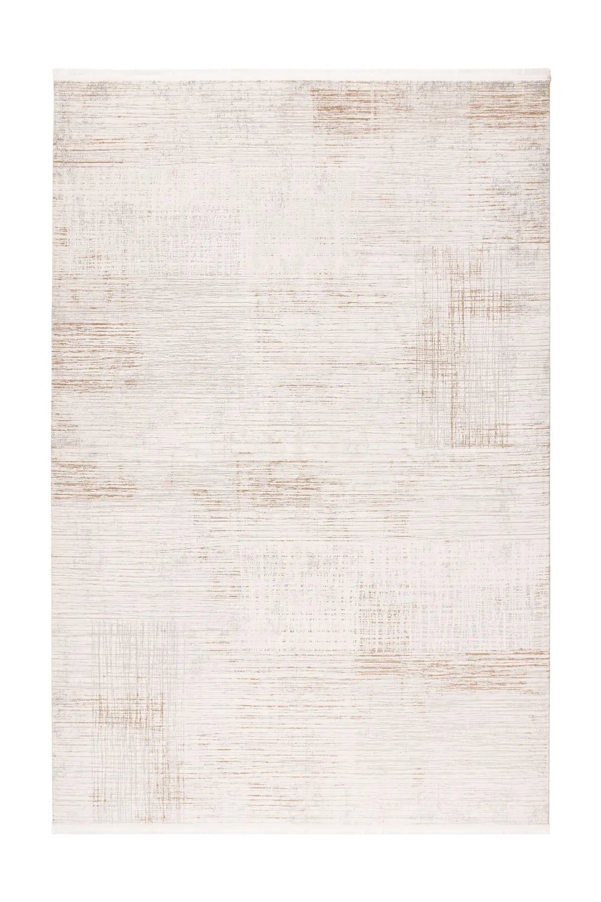 Laagpolig Vloerkleed - Clairmont Lijnen Crème / Beige
