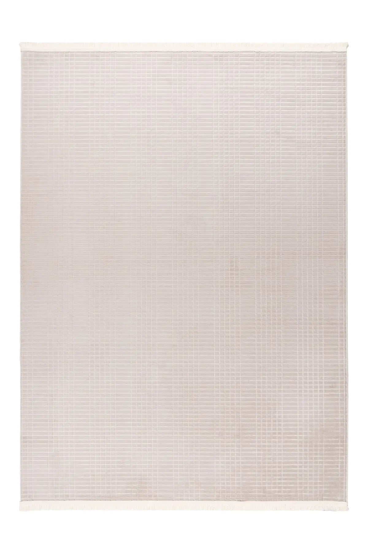 Wasbaar Vloerkleed - Damla Raster Licht Taupe