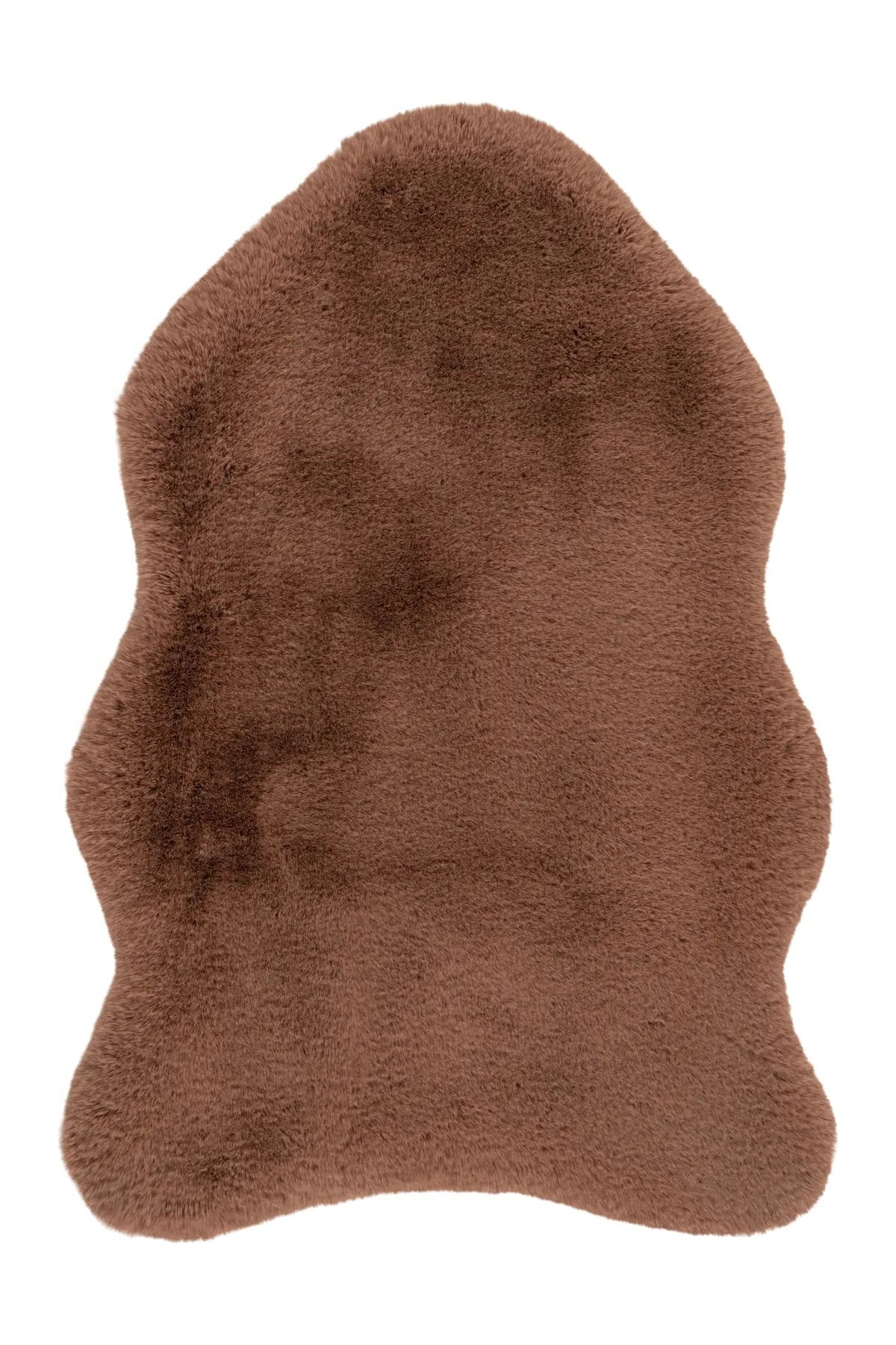 Organisch Fluffy Vloerkleed - Heaven Effen Chocoladebruin