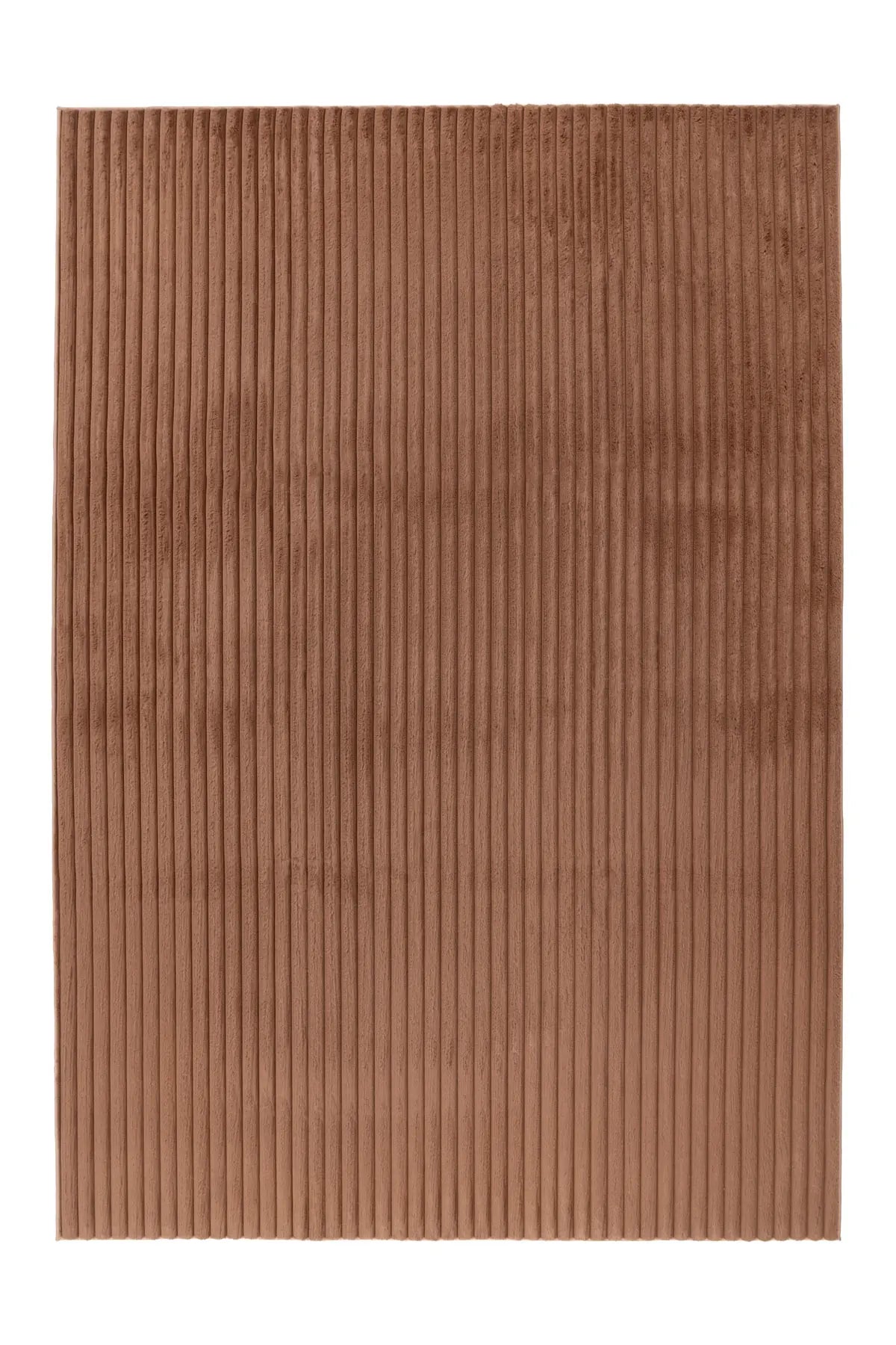 Hoogpolig Vloerkleed - Plush Strepen Chocoladebruin