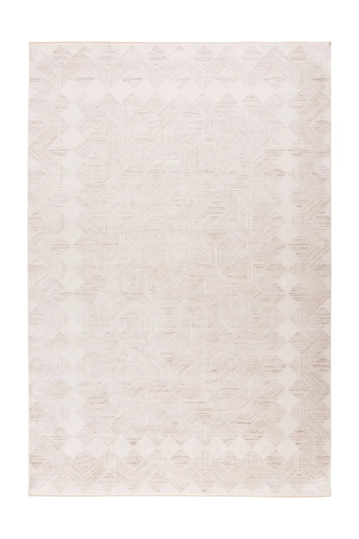 Laagpolig Vloerkleed - Palermo Geometrisch Beige